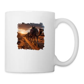 Camel caravans have a long tradition - Mug - white - Right