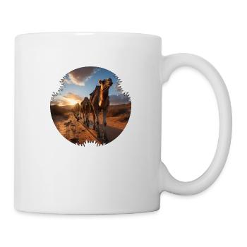 Langsam, Schritt für Schritt zieht die Karawane - Tasse - Weiß - Rechts