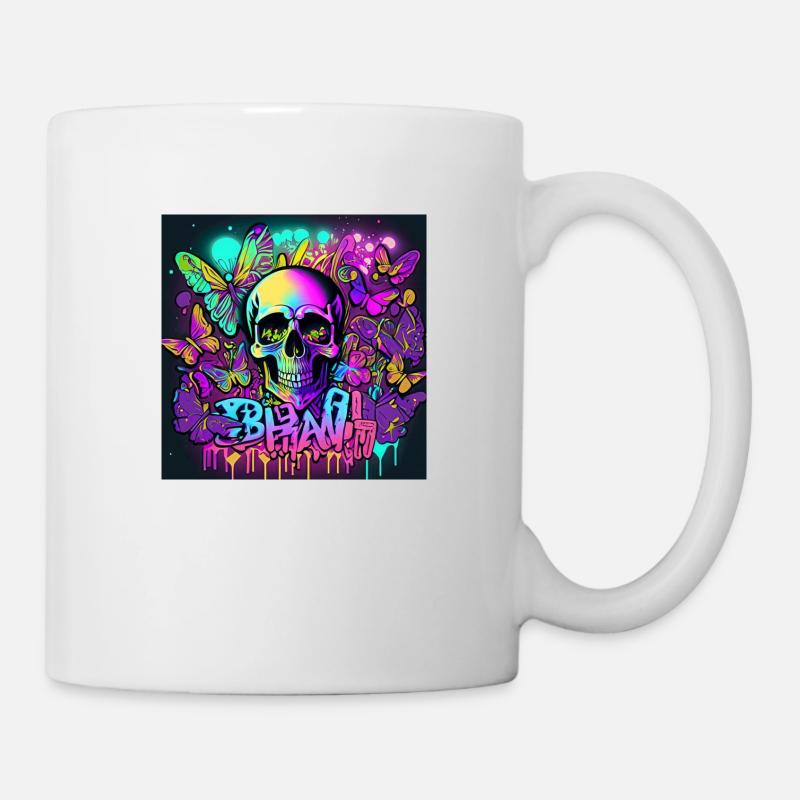 Crâne - Mug blanc - blanc