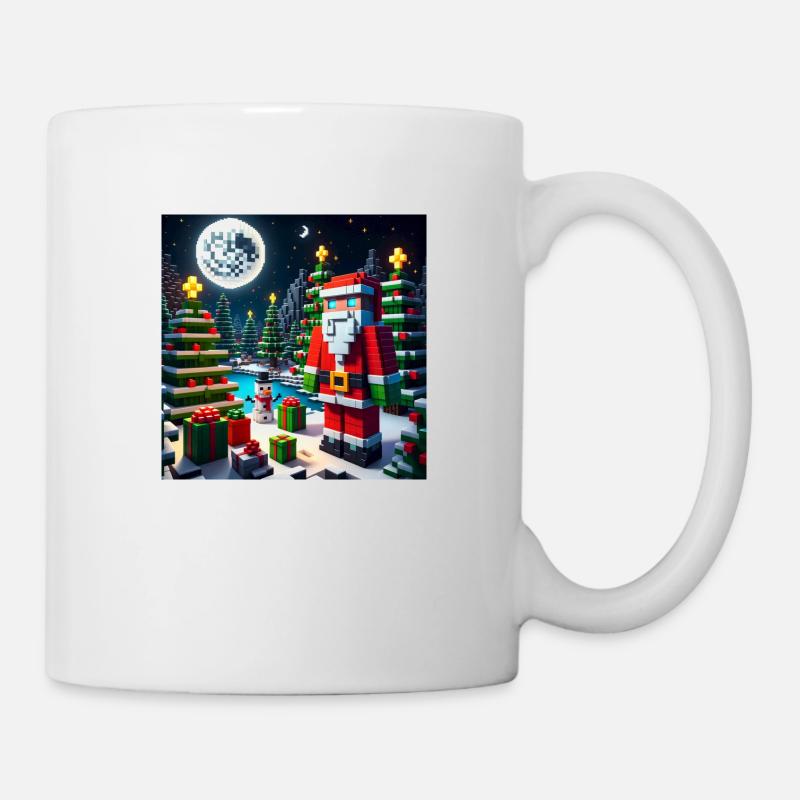 Santa Claus in pixel style - Mug - white