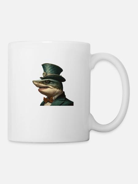 Kostüm Hai - Tasse - Weiß