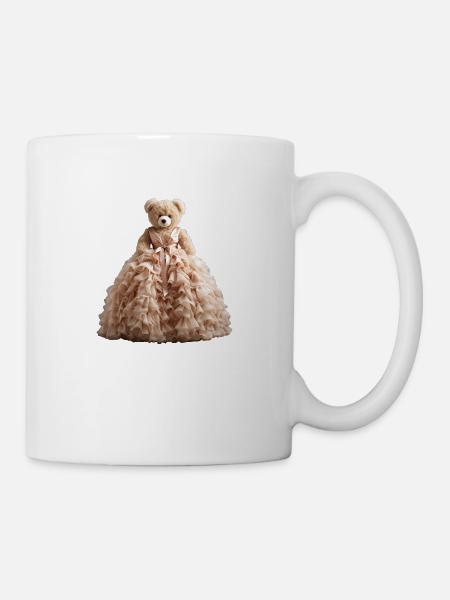 Teddybär im Brautkleid - Tasse - Weiß