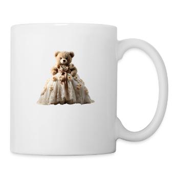 Teddy bear in wedding dress - Mug - white - Right