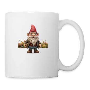 Humor im Garten mit dem Gartenzwerg - Tasse - Weiß - Rechts
