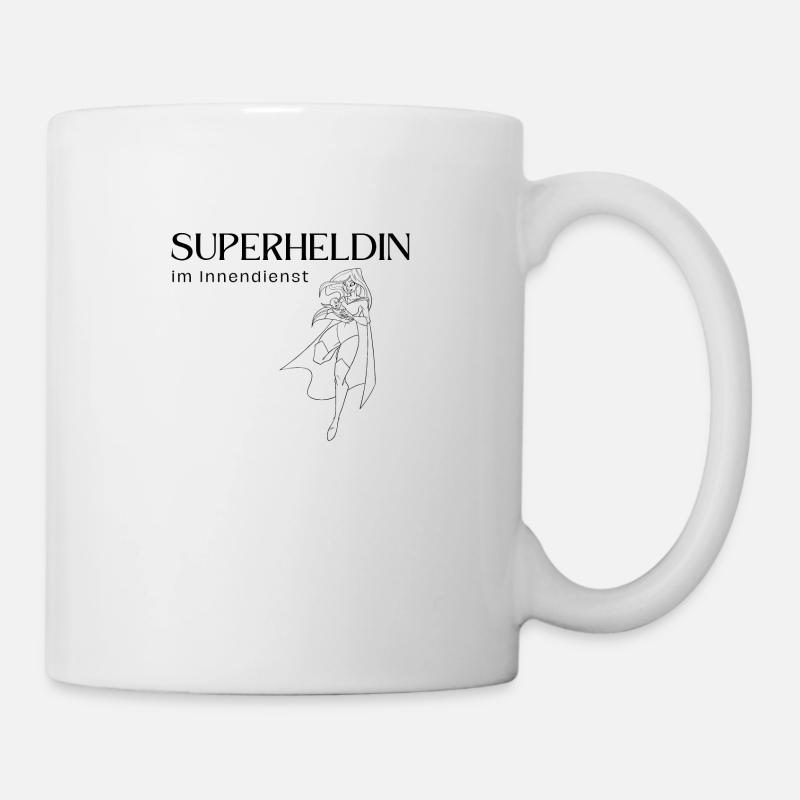 Superheldin im Innendienst - Tasse - Weiß