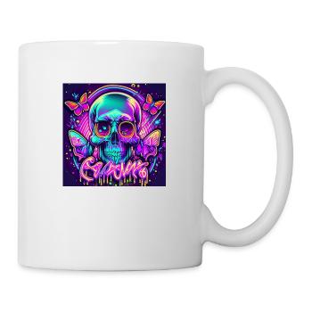 Schädel - Tasse - Weiß - Rechts