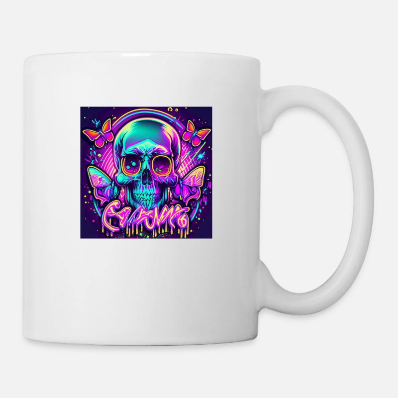 crâne - Mug blanc - blanc