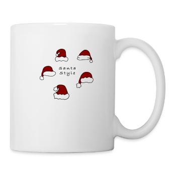Père Noël style Père Noël chapeau Noël Père - Mug blanc - blanc - Droite