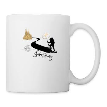Jakobsweg nach Santiago de Compostela - Tasse - Weiß - Rechts