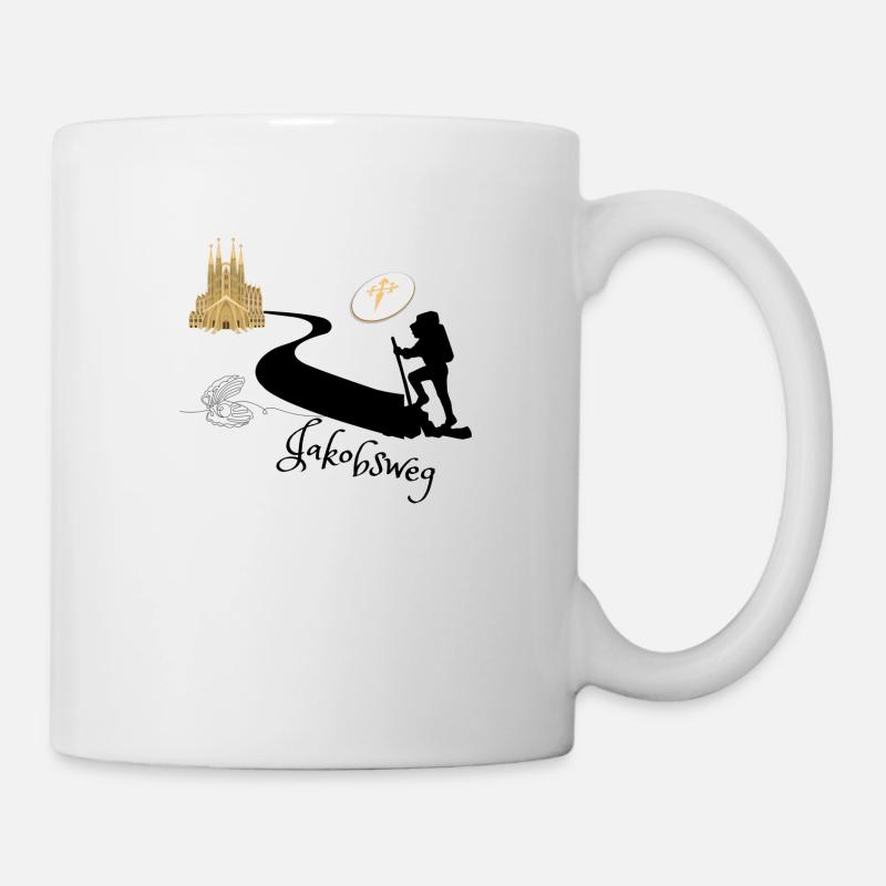 Jakobsweg nach Santiago de Compostela - Tasse - Weiß