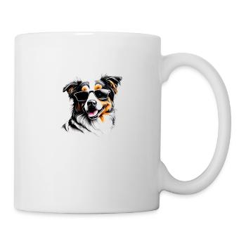 Australischer Schäferhund Hundewelpe Hunde Hund - Tasse - Weiß - Rechts