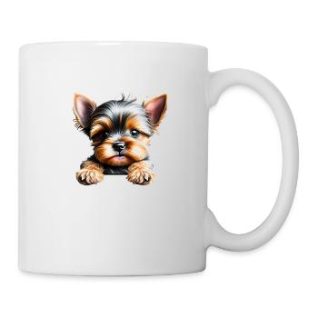 Yorkshire Terrier Chien Propriétaire Chien Chiot - Mug blanc - blanc - Droite