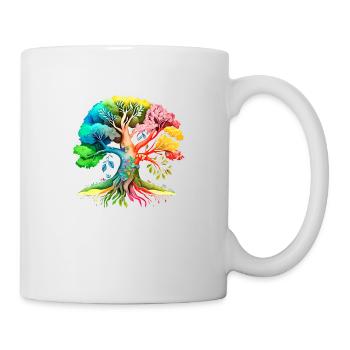 Arbre de vie celtique Arbre de vie méditation - Mug blanc - blanc - Droite