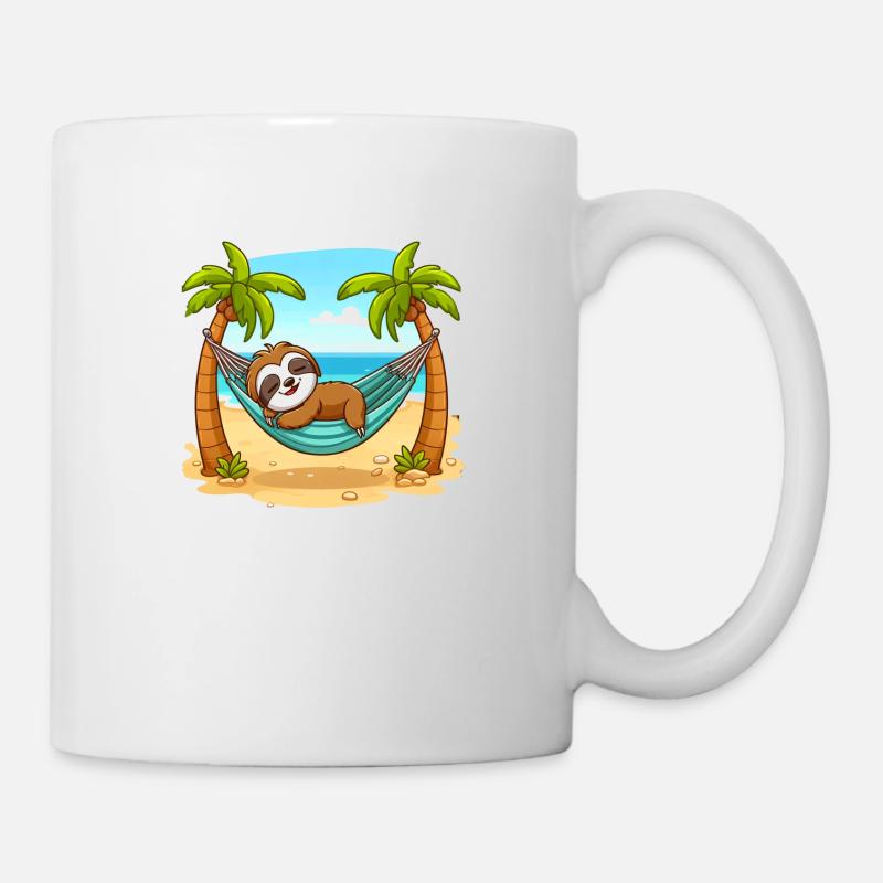Sloth on the beach - Mug - white