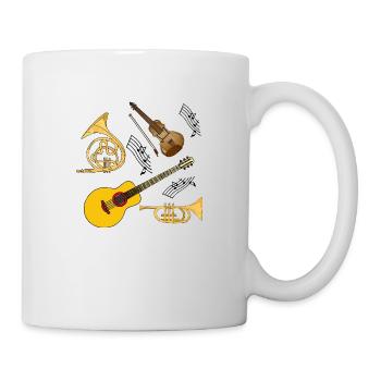 Musikinstrumente - Tasse - Weiß - Rechts