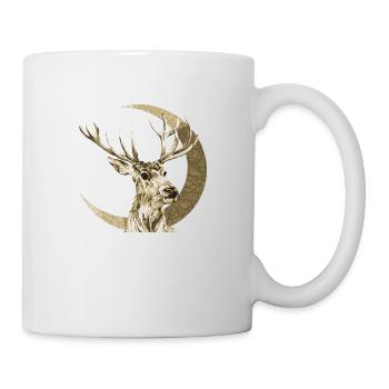 Hirsch - Tasse - Weiß - Rechts