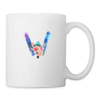 Lettre w watercolor - Mug blanc - blanc - Droite