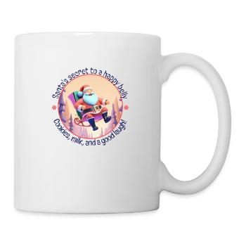 Santa's secret to a happy belly - Mug - white - Right