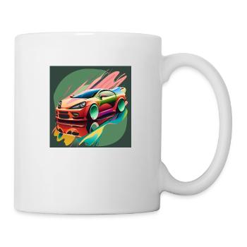 Splash Rennwagen - Tasse - Weiß - Rechts
