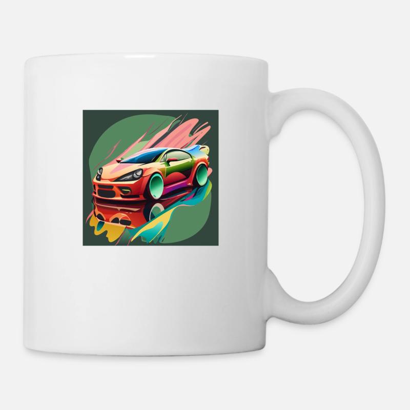 Voiture de course Splash - Mug blanc - blanc