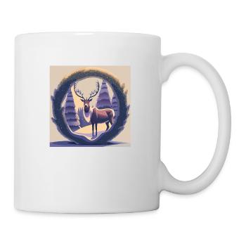 Rentier Kranz - Tasse - Weiß - Rechts