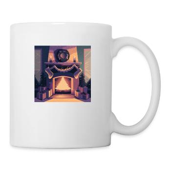 Christmas fireplace - Mug - white - Right
