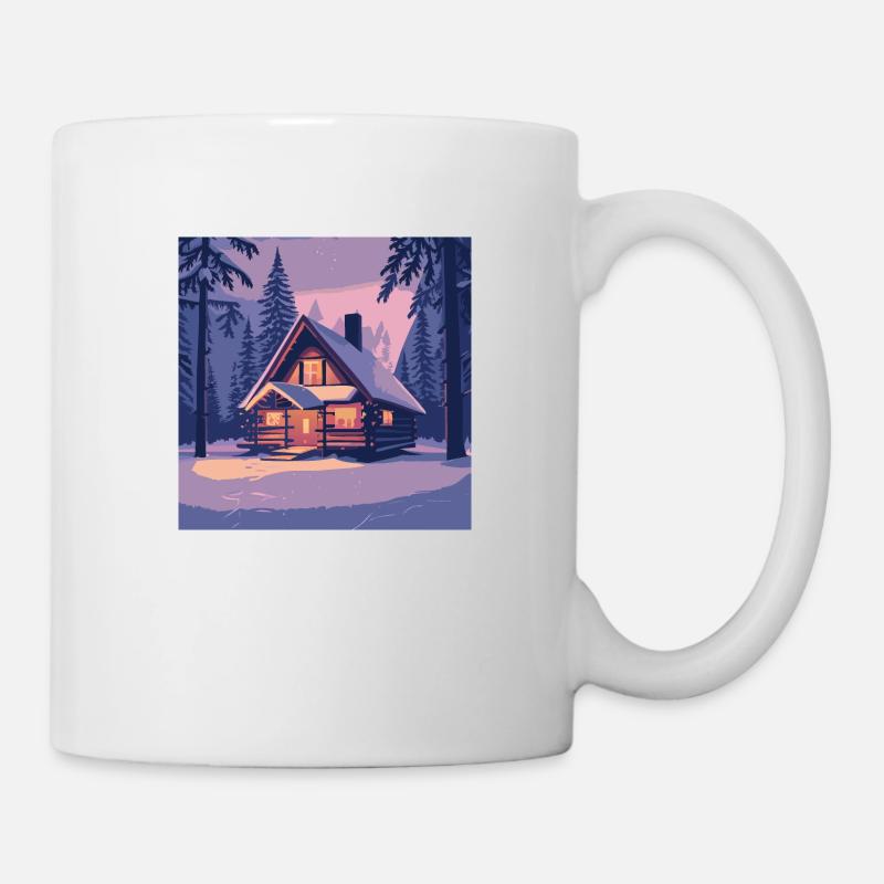 Cabin in the forest - Mug - white