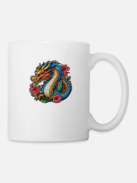Asian Dragon - Japan - Chinese - Mug - white