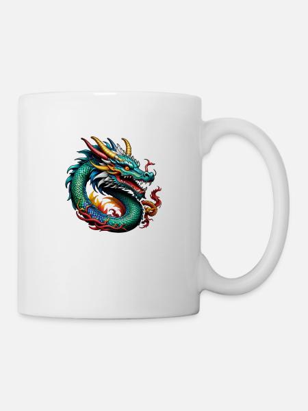 Asian Dragon - Japan - Chinese - Mug - white