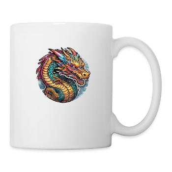 dragon asiatique - japon - chinois - Mug blanc - blanc - Droite