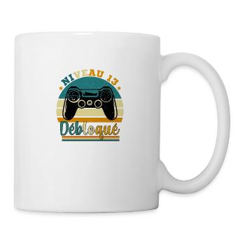 Niveau 13 Débloqué - Gamer Anniversaire 13 ans - Mug blanc - blanc - Droite