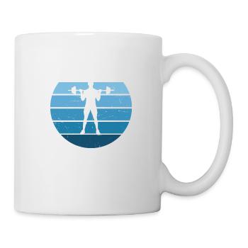 Ausdauertraining Damen Gewichtheben Krafttraining - Tasse - Weiß - Rechts