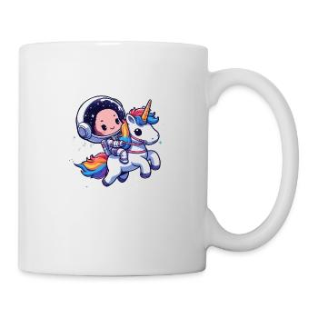 Astronaute et Licorne - Mug blanc - blanc - Droite
