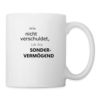 Sondervermögend statt Schulden - Tasse - Weiß - Rechts