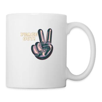 Peace out! - Tasse - Weiß - Rechts