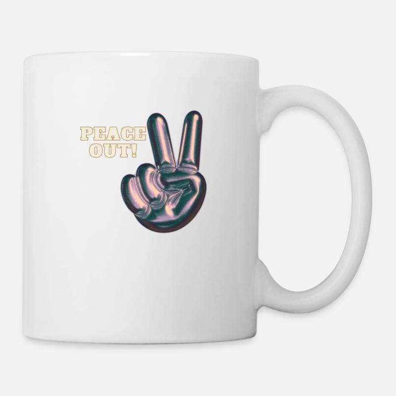 Peace out! - Tasse - Weiß