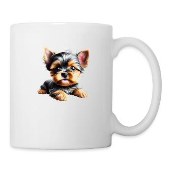 Yorkshire Terrier chiot chien propriétaire de chien - Mug blanc - blanc - Droite