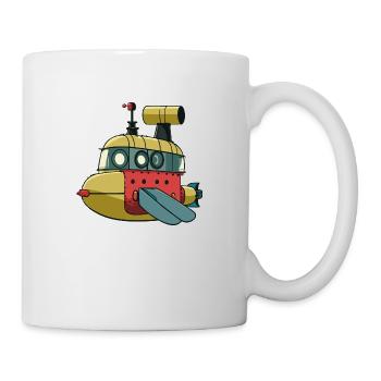Gelbes U-Boot - Tasse - Weiß - Rechts