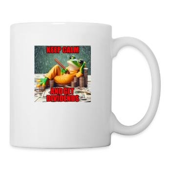 DividendenFrosch GARDEZ VOTRE CALME ET OBTENEZ DES DIVIDENDES - Mug blanc - blanc - Droite