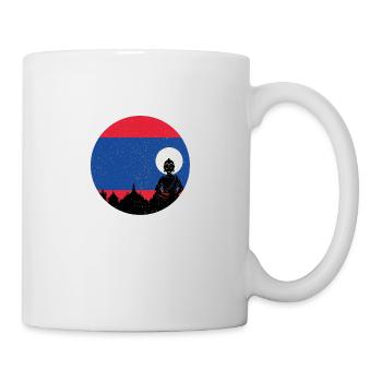 Laos Laote Laoten Flagge Tempel Lao I Geschenk - Tasse - Weiß - Rechts