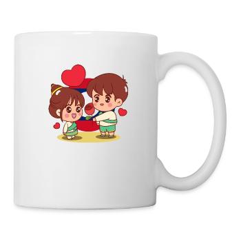 Laos Laote Girl Boy Flag I Gift - Mug - white - Right