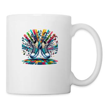 Rhythm Steps: Playful Dancing Sneakers - Mug - white - Right