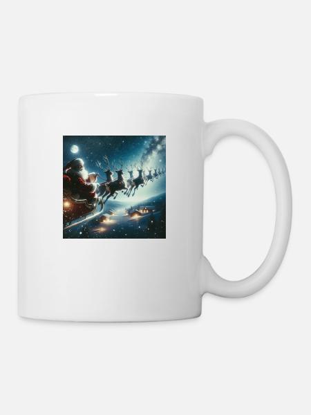 Weihnachtlicher Nikolausdruck - Geschenkidee - Tasse - Weiß