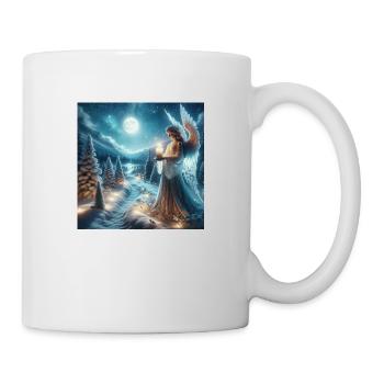 Weihnachtliches Engelsmotiven – Festliche Engel - Tasse - Weiß - Rechts