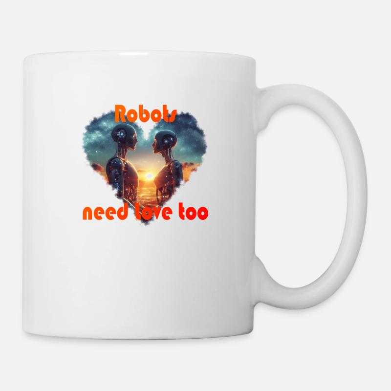 Les robots ont besoin d’amour - Mug blanc - blanc