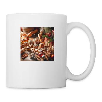 Weihnachtliche Leckereien - Weihnachtsgeschenkidee - Tasse - Weiß - Rechts