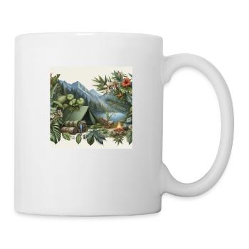 Camp in the jungle - Mug - white - Right