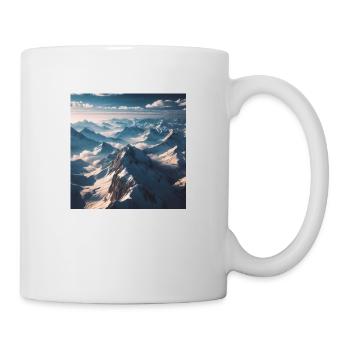 Mountain landscape above the clouds - Mug - white - Right