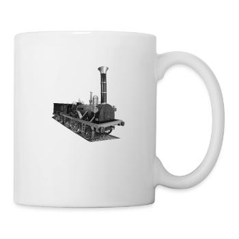 Lokomotive Adler Dampflok Deutschland Dampfwagen - Tasse - Weiß - Rechts