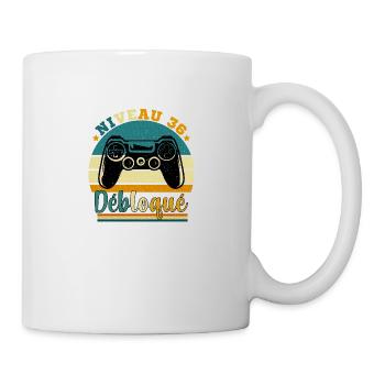 Niveau 36 Débloqué - Gamer Anniversaire 36 ans - Mug blanc - blanc - Droite